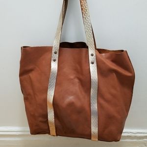Anthropologie Leather Tote